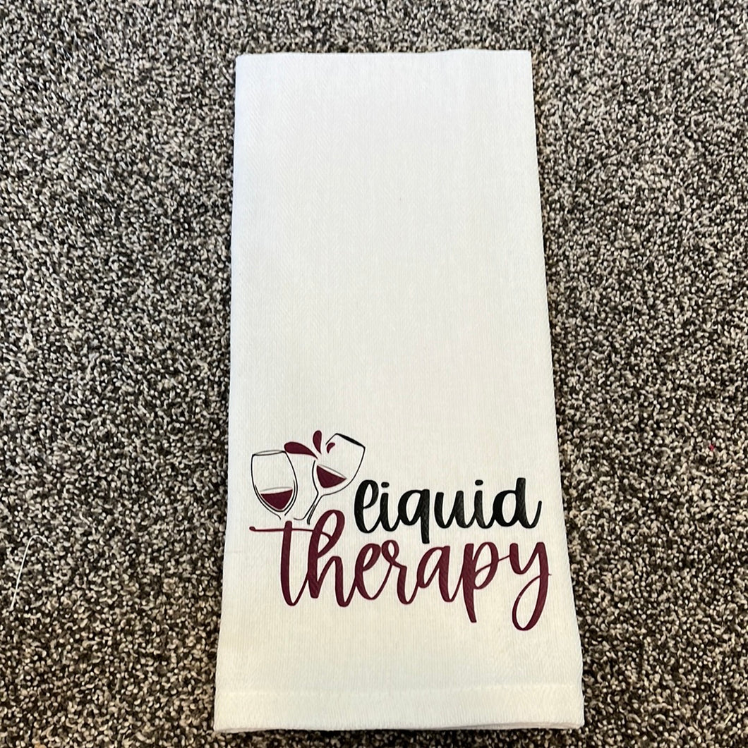 Liquid Therapy wine towel