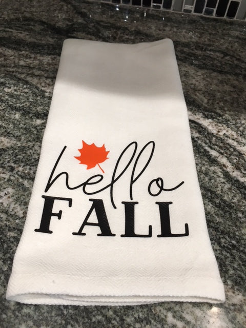 Hello Fall towel