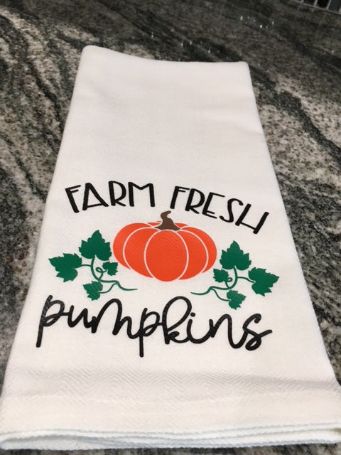 Farm Fresh pumpkins towel