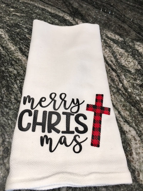 Merry CHRIST mas Christmas towel