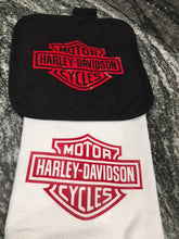 Load image into Gallery viewer, Harley Davidson towel with hot pad
