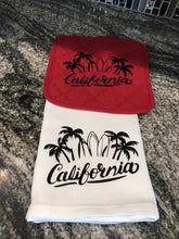 Load image into Gallery viewer, California Surf towel and hot pad
