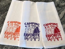 Load image into Gallery viewer, &quot;Camping is my favorite therapy&quot; Camping towel
