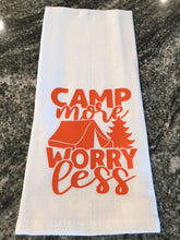 Load image into Gallery viewer, &quot;Camp more worry less&quot; Camping towel
