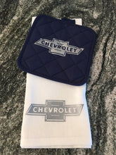 Load image into Gallery viewer, Chevrolet &quot;Chevy&quot; towel with hot pad
