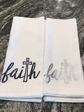 Load image into Gallery viewer, Faith towel Silver or Navy Blue
