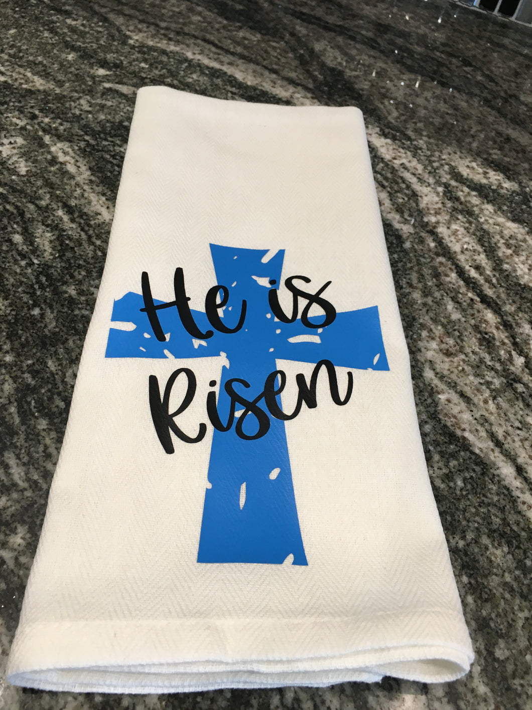 He is Risen cross towel