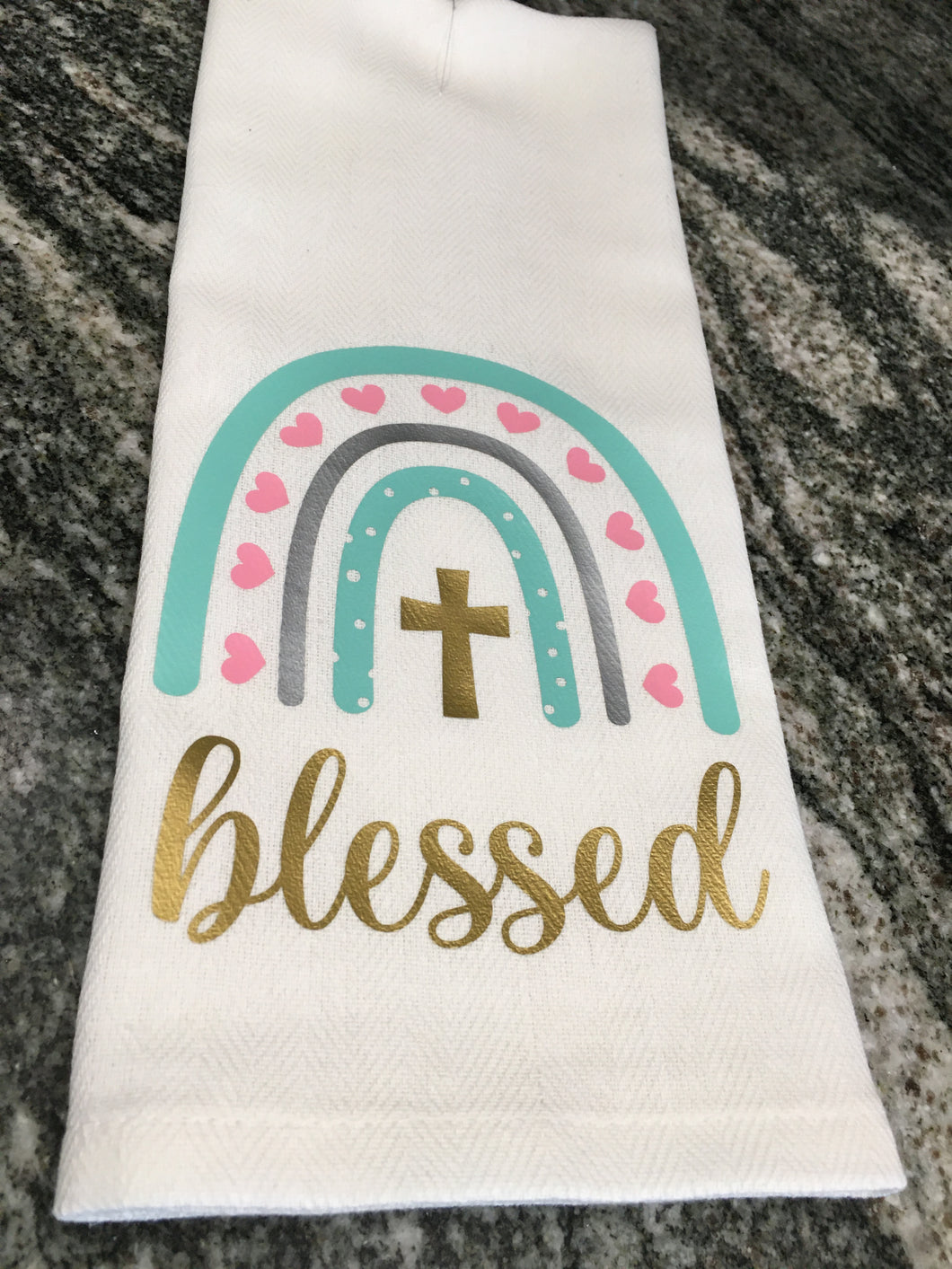 Blessed rainbow towel