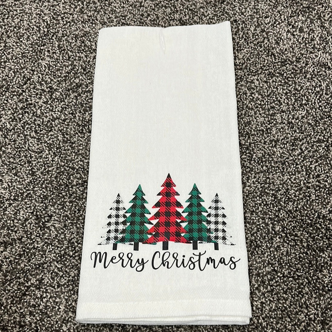 Merry Christmas tree towel