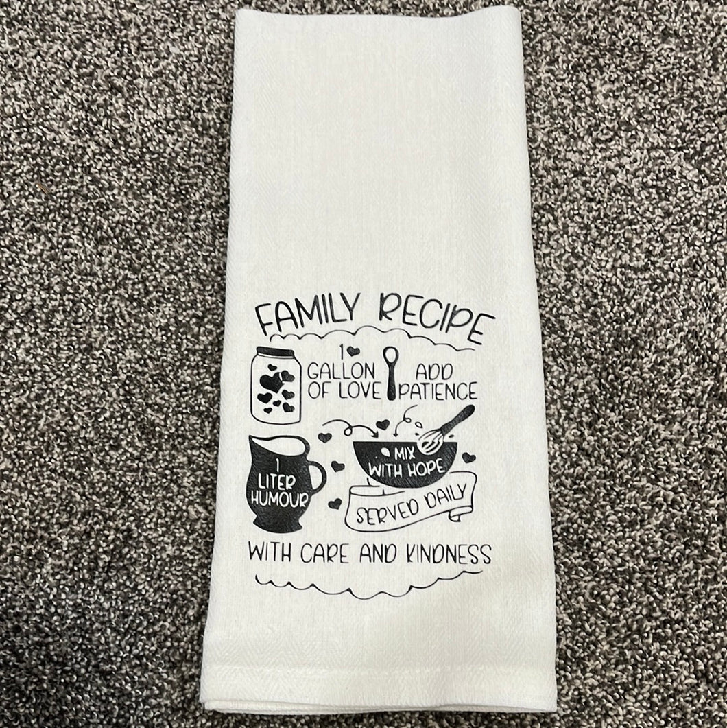 Family recipe towel